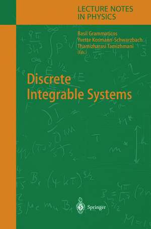 Discrete Integrable Systems de Basil Grammaticos