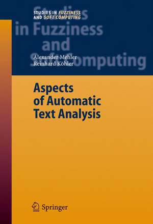 Aspects of Automatic Text Analysis de Alexander Mehler