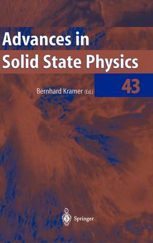 Advances in Solid State Physics de Bernhard Kramer