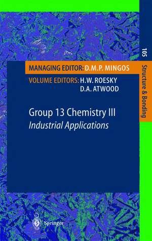 Group 13 Chemistry III: Industrial Applications de H.W. Roesky