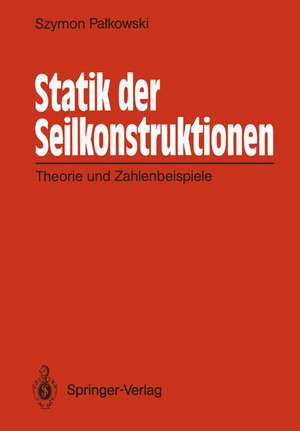 Statik der Seilkonstruktionen: Theorie und Zahlenbeispiele de Szymon Palkowski