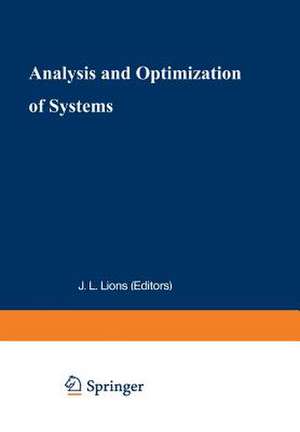 Analysis and Optimization of Systems: Proceedings of the 9th International Conference, Antibes, June 12–15, 1990 de A. Bensoussan