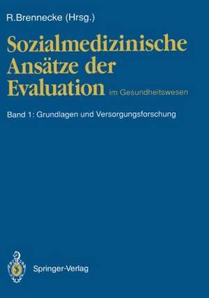 Sozialmedizinische Ansätze der Evaluation im Gesundheitswesen: Band 1: Grundlagen und Versorgungsforschung de Ralph Brennecke