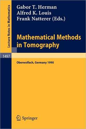 Mathematical Methods in Tomography: Proceedings of a Conference held in Oberwolfach, Germany, 5-11 June, 1990 de Gabor T. Herman