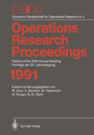 DGOR: Papers of the 20th Annual Meeting / Vorträge der 20. Jahrestagung de Wolfgang A. Gaul