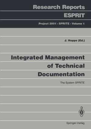 Integrated Management of Technical Documentation: The System SPRITE de Jirka Hoppe