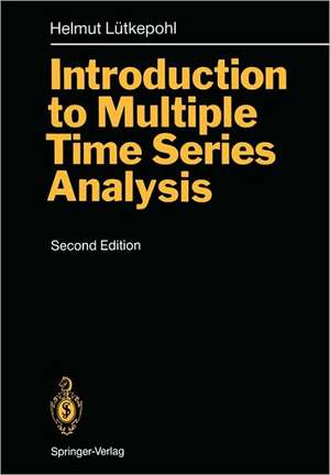 Introduction to Multiple Time Series Analysis de Helmut Lütkepohl