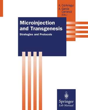 Microinjection and Transgenesis: Strategies and Protocols de Angel Cid-Arregui