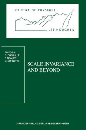 Scale Invariance and Beyond: Les Houches Workshop, March 10–14, 1997 de B. Dubrulle