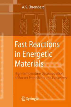 Fast Reactions in Energetic Materials: High-Temperature Decomposition of Rocket Propellants and Explosives de Alexander S. Shteinberg