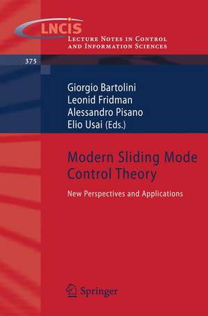 Modern Sliding Mode Control Theory: New Perspectives and Applications de Giorgio Bartolini