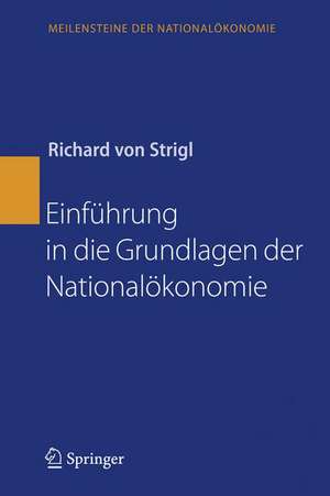 Einführung in die Grundlagen der Nationalökonomie de Richard Strigl