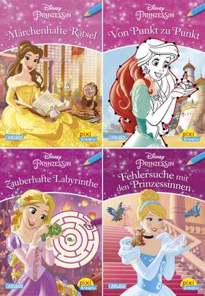 Pixi kreativ Serie Nr. 30: 4er Bundle: Disney: Prinzessin (4x1 Exemplar) de Disney