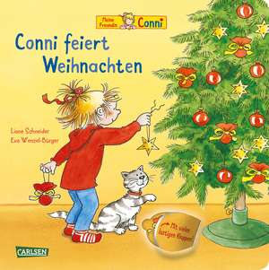 Conni feiert Weihnachten (Pappenbuch mit Klappen) de Liane Schneider