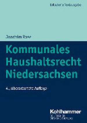 Kommunales Haushaltsrecht Niedersachsen de Joachim Rose