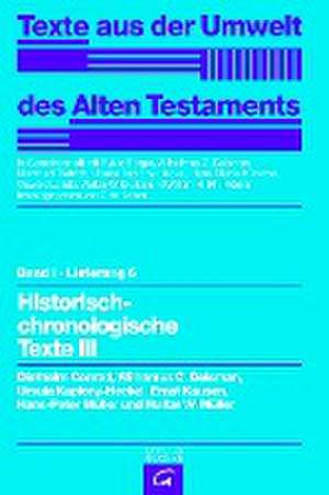 Historisch-chronologische Texte III de Diethelm Conrad