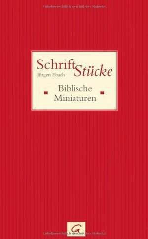 Schrift-Stücke de Jürgen Ebach