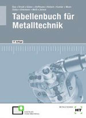 Tabellenbuch für Metalltechnik de Wilhelm Dax