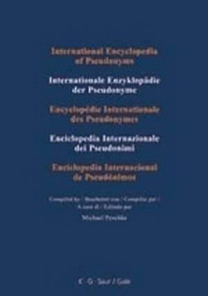 International Encyclopedia of Pseudonyms. Part I + II de Michael Peschke