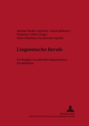 Linguistische Berufe de Michael Becker-Mrotzek