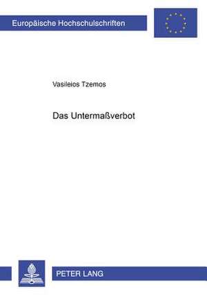 Das Untermassverbot: Multidisciplinary Perspectives on Language, Discourse, and Social Practice de Vasileios Tzemos