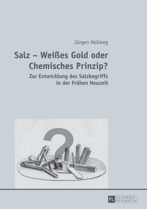 Salz - Weisses Gold Oder Chemisches Prinzip?: Zur Entwicklung Des Salzbegriffs in Der Fruehen Neuzeit de Jürgen Hollweg