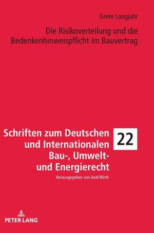 Risikoverteilung Und Die Bedenkenhinweispflicht Im Bauvertrag de Grete Langjahr