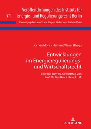 ENTWICKLUNGEN IM ENERGIEREGULIERUNGS-