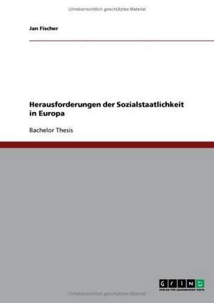 Herausforderungen der Sozialstaatlichkeit in Europa de Jan Fischer