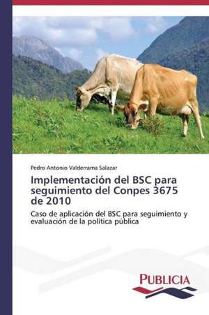 Implementacion del BSC Para Seguimiento del Conpes 3675 de 2010: Entre La Historia y La Ficcion de Pedro Antonio Valderrama Salazar