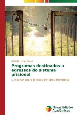 Programas Destinados a Egressos Do Sistema Prisional: Analises Das Interacoes Falantes E Ouvintes de Rafaelle Lopes Souza