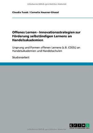 Offenes Lernen - Innovationsstrategien zur Förderung selbständigen Lernens an Handelsakademien de Cornelia Hausner-Ghazal