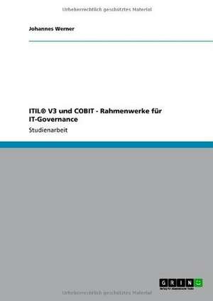 ITIL® V3 und COBIT - Rahmenwerke für IT-Governance de Johannes Werner