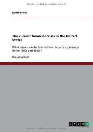 The current financial crisis in the United States de Katrin Meier