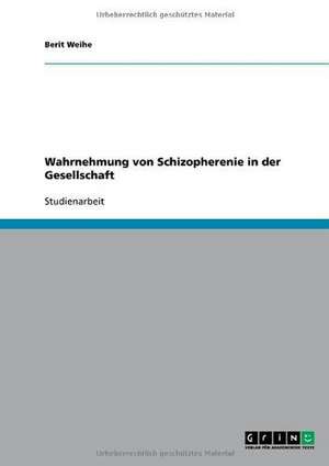 Wahrnehmung von Schizopherenie in der Gesellschaft de Berit Weihe