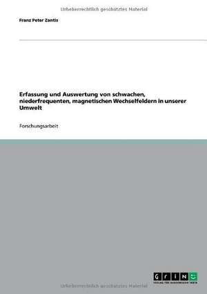 Erfassung und Auswertung von schwachen, niederfrequenten, magnetischen Wechselfeldern in unserer Umwelt de Franz Peter Zantis