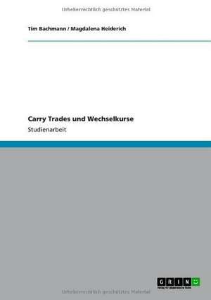 Carry Trades und Wechselkurse de Tim Bachmann