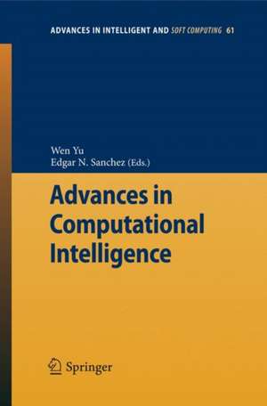 Advances in Computational Intelligence de Wen Yu