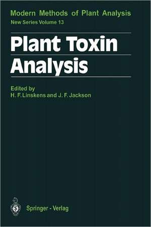 Plant Toxin Analysis de Hans F. Linskens
