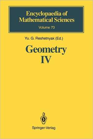 Geometry IV: Non-regular Riemannian Geometry de Yu. G. Reshetnyak