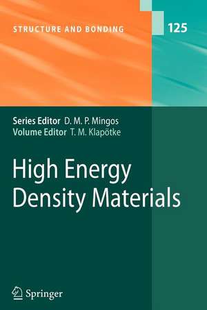 High Energy Density Materials de Thomas M. Klapötke