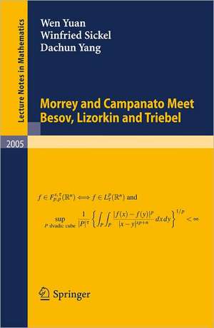 Morrey and Campanato Meet Besov, Lizorkin and Triebel de Wen Yuan