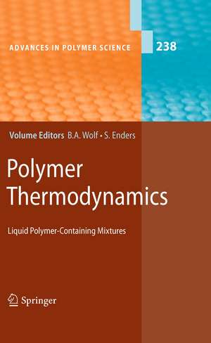 Polymer Thermodynamics: Liquid Polymer-Containing Mixtures de Sabine Enders