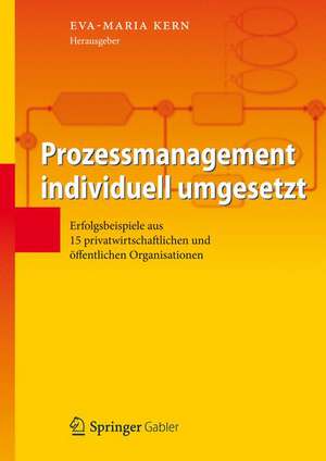 Prozessmanagement individuell umgesetzt: Erfolgsbeispiele aus 15 privatwirtschaftlichen und öffentlichen Organisationen de Eva-Maria Kern