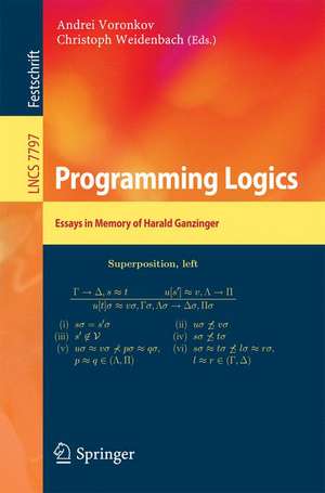 Programming Logics: Essays in Memory of Harald Ganzinger de Andrei Voronkov