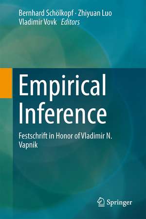 Empirical Inference: Festschrift in Honor of Vladimir N. Vapnik de Bernhard Schölkopf