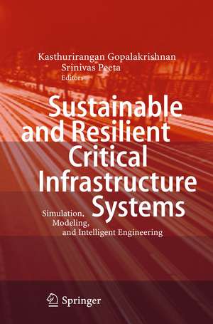 Sustainable and Resilient Critical Infrastructure Systems: Simulation, Modeling, and Intelligent Engineering de Kasthurirangan Gopalakrishnan