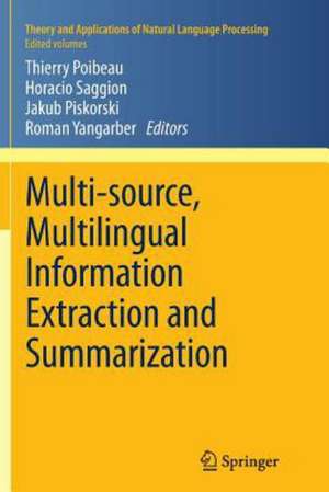 Multi-source, Multilingual Information Extraction and Summarization de Thierry Poibeau