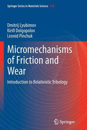 Micromechanisms of Friction and Wear: Introduction to Relativistic Tribology de Dmitrij Lyubimov