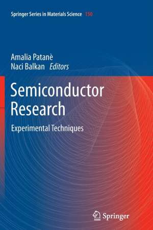 Semiconductor Research: Experimental Techniques de Amalia Patane